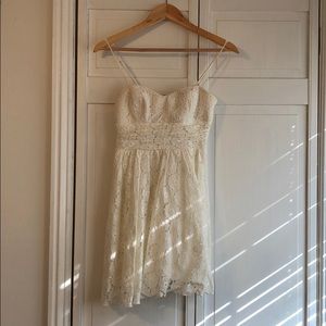 White Floral print dress